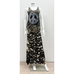 peace dye vest top